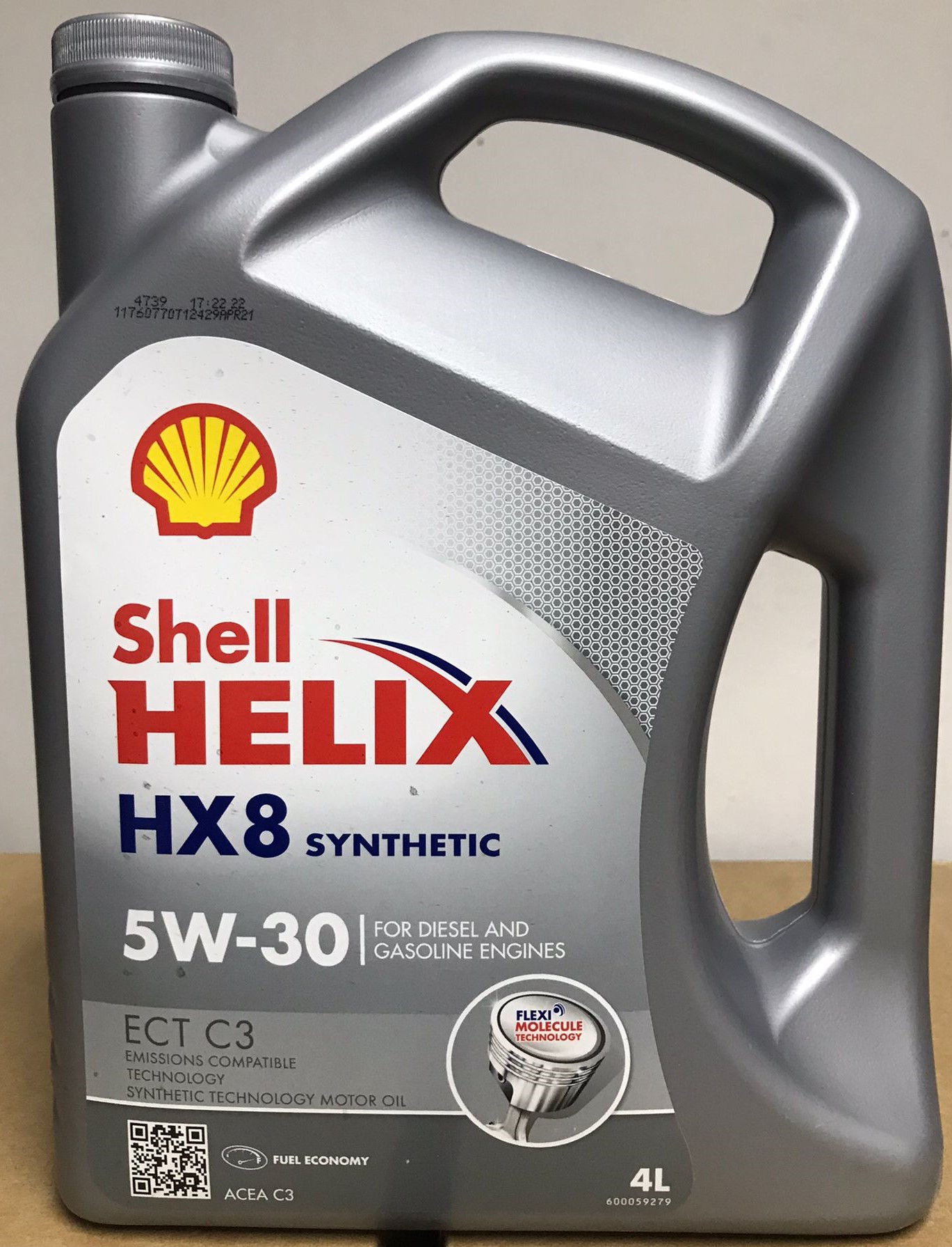 SHELL HELIX HX8 SYNTHETIC ECT C3  4 LT